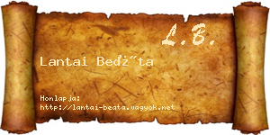 Lantai Beáta névjegykártya