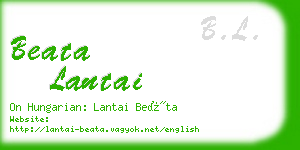 beata lantai business card